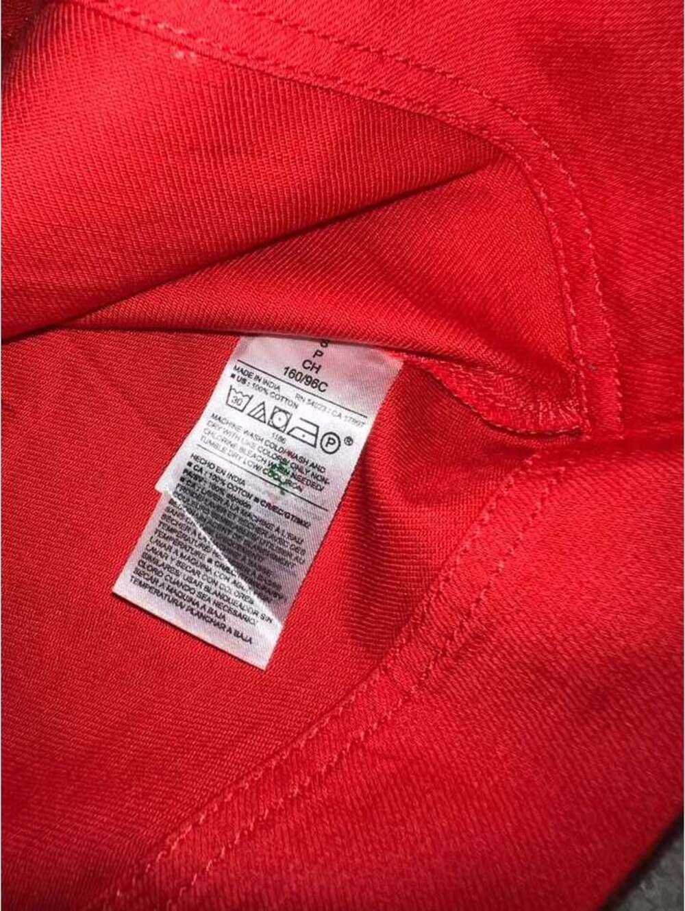 NWT maternity Old Navy red denim dress S - Picture 4 of 5